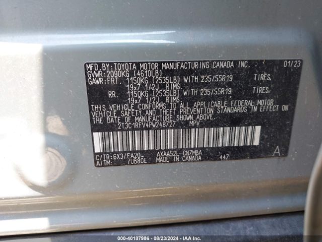 Photo 8 VIN: 2T3C1RFV4PW248727 - TOYOTA RAV4 