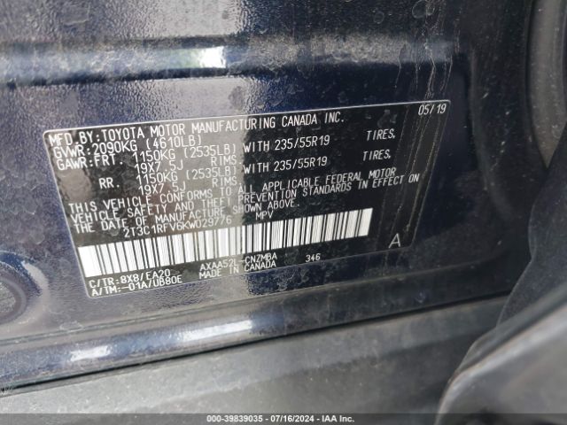 Photo 8 VIN: 2T3C1RFV6KW029776 - TOYOTA RAV4 