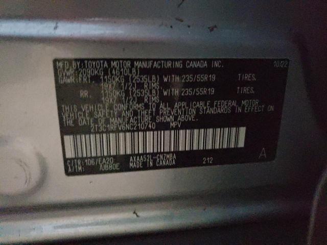 Photo 12 VIN: 2T3C1RFV6NC210740 - TOYOTA RAV4 XLE P 