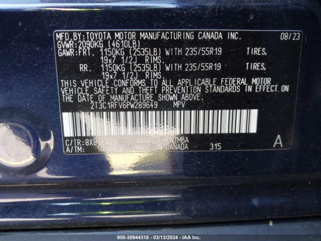 Photo 8 VIN: 2T3C1RFV6PW289649 - TOYOTA RAV4 