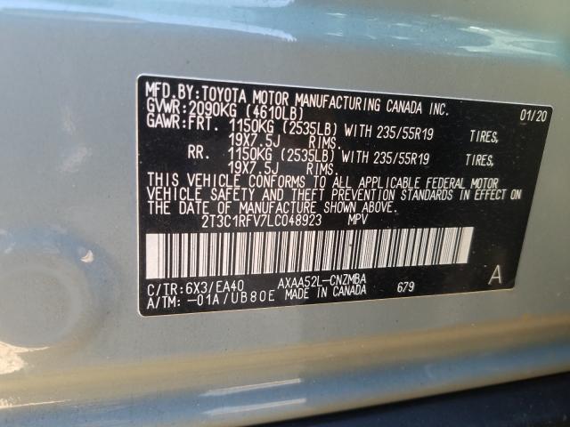 Photo 9 VIN: 2T3C1RFV7LC048923 - TOYOTA RAV4 XLE P 