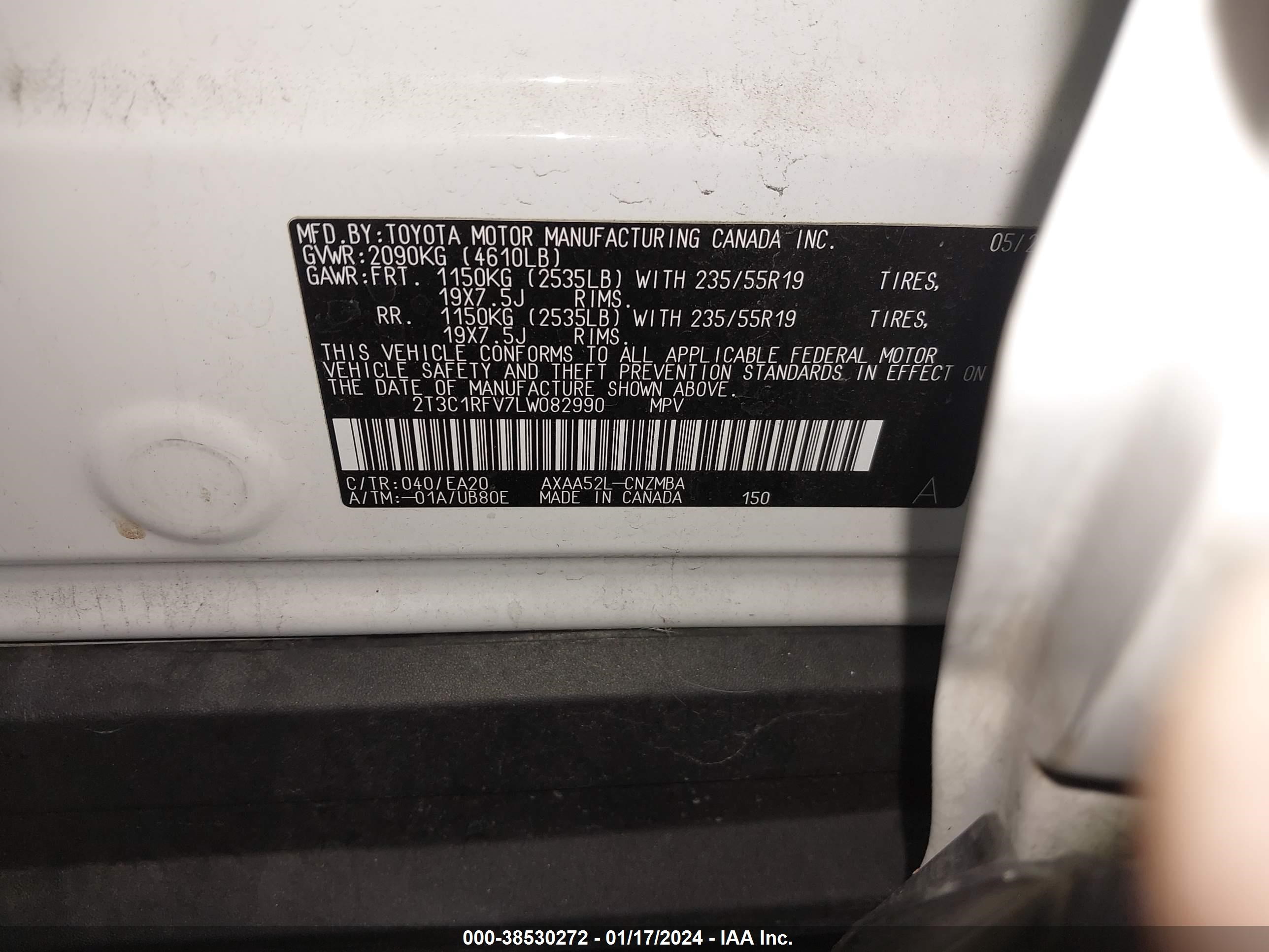 Photo 8 VIN: 2T3C1RFV7LW082990 - TOYOTA RAV 4 