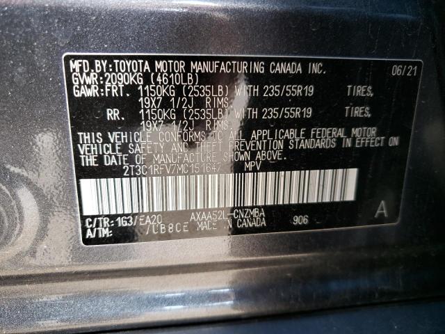 Photo 11 VIN: 2T3C1RFV7MC151647 - TOYOTA RAV4 XLE P 