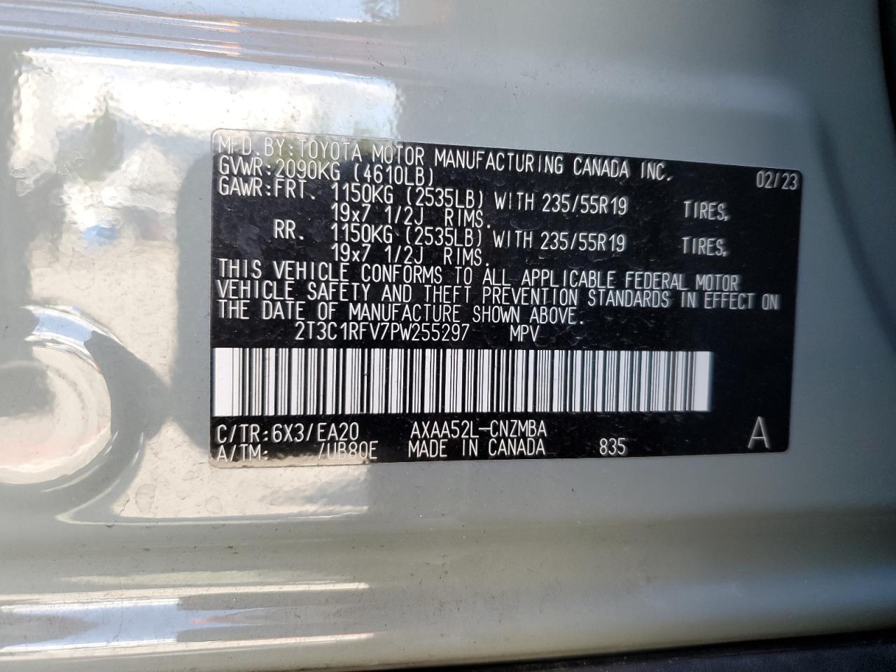 Photo 13 VIN: 2T3C1RFV7PW255297 - TOYOTA RAV4 