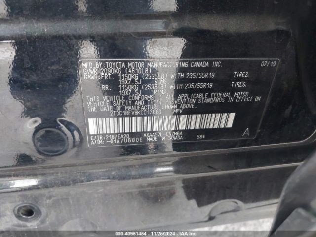 Photo 8 VIN: 2T3C1RFV8KC017680 - TOYOTA RAV4 