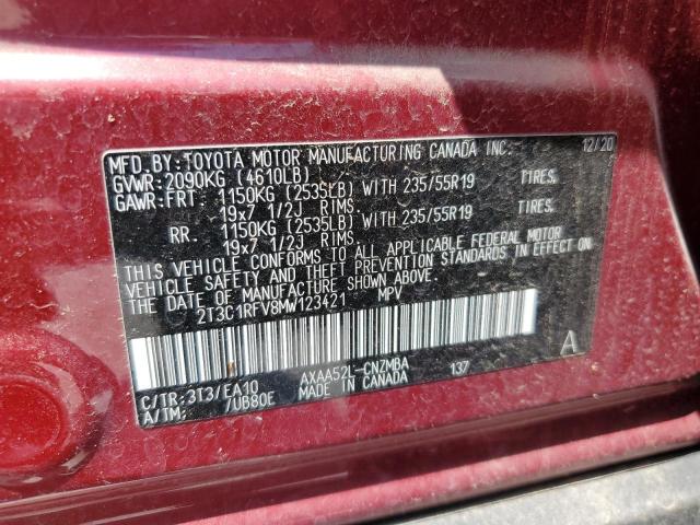 Photo 13 VIN: 2T3C1RFV8MW123421 - TOYOTA RAV4 XLE P 