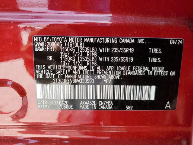 Photo 11 VIN: 2T3C1RFV8RW333993 - TOYOTA RAV4 XLE P 