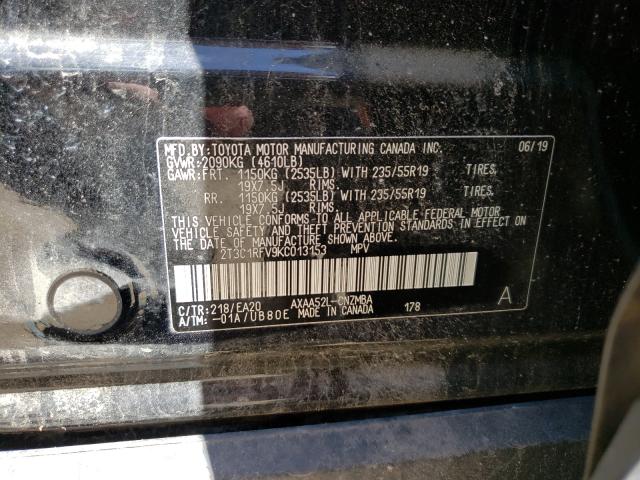 Photo 9 VIN: 2T3C1RFV9KC013153 - TOYOTA RAV4 XLE P 