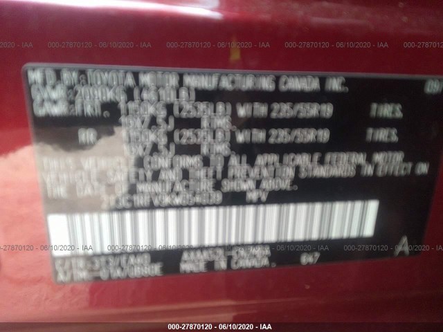 Photo 8 VIN: 2T3C1RFV9KW054039 - TOYOTA RAV4 