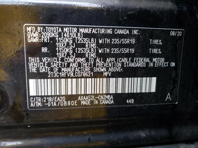 Photo 13 VIN: 2T3C1RFV9LC078621 - TOYOTA RAV4 XLE P 