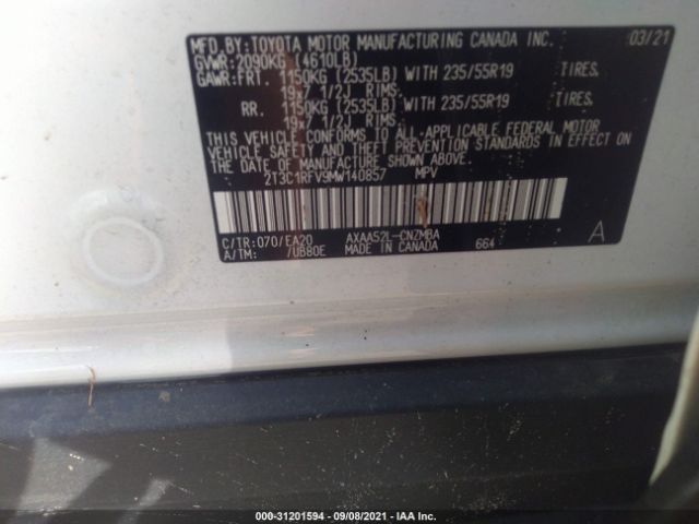 Photo 8 VIN: 2T3C1RFV9MW140857 - TOYOTA RAV4 