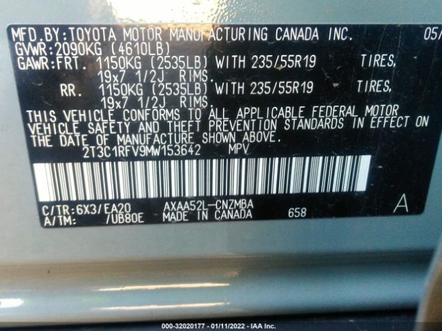 Photo 8 VIN: 2T3C1RFV9MW153642 - TOYOTA RAV4 