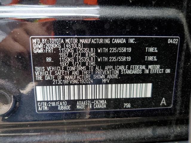 Photo 12 VIN: 2T3C1RFV9NC192024 - TOYOTA RAV4 XLE P 