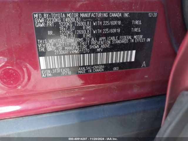 Photo 8 VIN: 2T3D6RFV4MW011270 - TOYOTA RAV4 