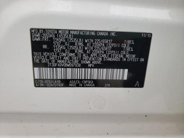 Photo 9 VIN: 2T3DF4DV0BW097938 - TOYOTA RAV4 LIMIT 