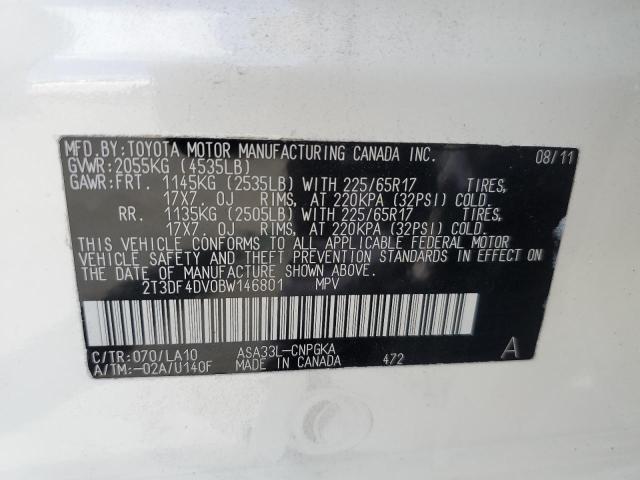 Photo 12 VIN: 2T3DF4DV0BW146801 - TOYOTA RAV4 LIMIT 