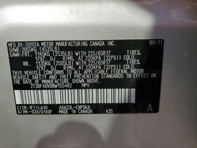 Photo 11 VIN: 2T3DF4DV0BW155482 - TOYOTA RAV4 LIMIT 