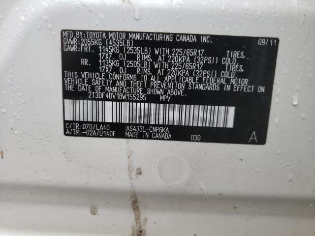 Photo 12 VIN: 2T3DF4DV1BW155295 - TOYOTA RAV4 LIMIT 