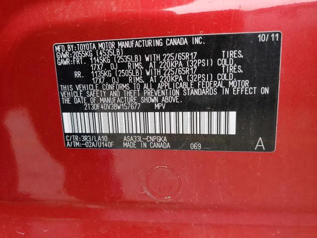 Photo 13 VIN: 2T3DF4DV3BW157677 - TOYOTA RAV4 LIMIT 