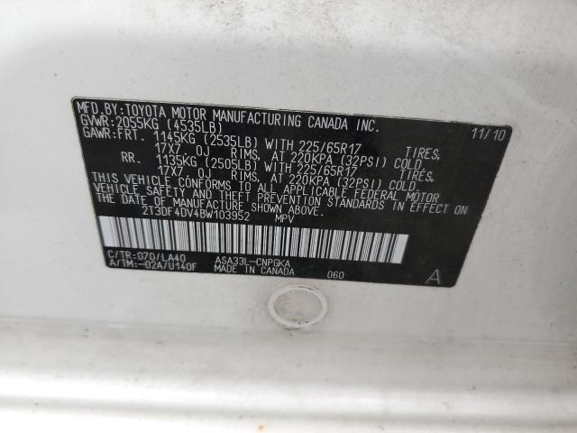 Photo 11 VIN: 2T3DF4DV4BW103952 - TOYOTA RAV4 LIMIT 