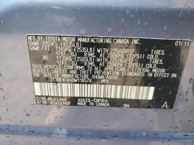 Photo 12 VIN: 2T3DF4DV4BW118578 - TOYOTA RAV4 LIMIT 