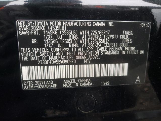 Photo 9 VIN: 2T3DF4DV5BW090970 - TOYOTA RAV4 LIMIT 