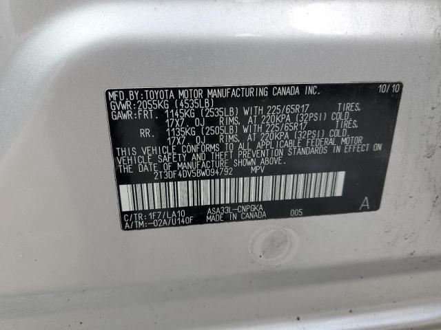 Photo 11 VIN: 2T3DF4DV5BW094792 - TOYOTA RAV4 LIMIT 