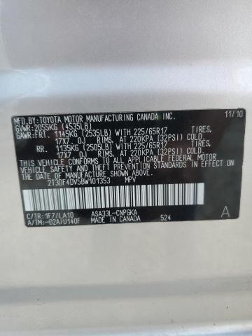 Photo 11 VIN: 2T3DF4DV5BW101353 - TOYOTA RAV4 LIMIT 