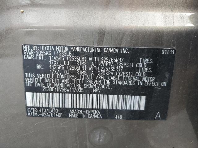 Photo 9 VIN: 2T3DF4DV5BW117035 - TOYOTA RAV4 LIMIT 