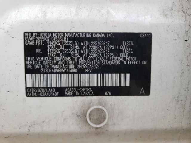 Photo 12 VIN: 2T3DF4DV6BW145880 - TOYOTA RAV4 LIMIT 