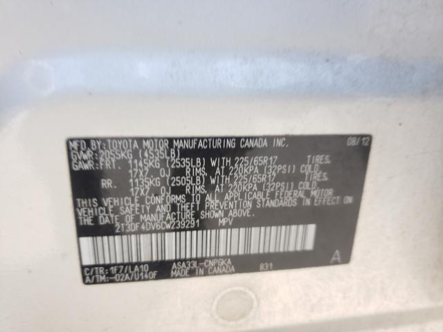 Photo 9 VIN: 2T3DF4DV6CW239291 - TOYOTA RAV4 LIMIT 