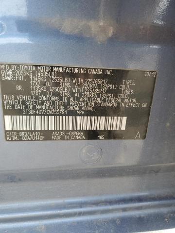 Photo 12 VIN: 2T3DF4DV7CW255791 - TOYOTA RAV4 