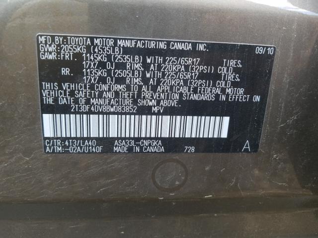 Photo 9 VIN: 2T3DF4DV8BW083852 - TOYOTA RAV4 LIMIT 