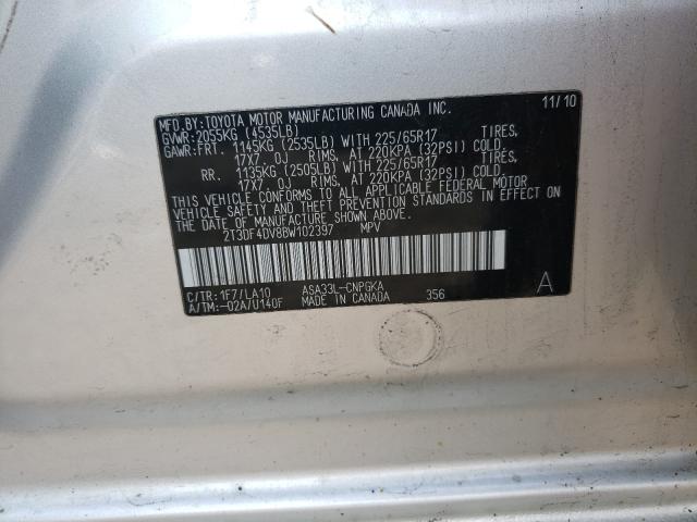 Photo 9 VIN: 2T3DF4DV8BW102397 - TOYOTA RAV4 LIMIT 