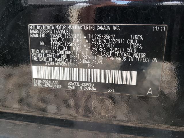 Photo 9 VIN: 2T3DF4DV8BW170621 - TOYOTA RAV4 LIMIT 