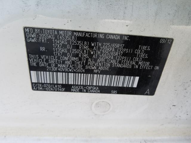 Photo 9 VIN: 2T3DF4DV9CW245604 - TOYOTA RAV4 LIMIT 