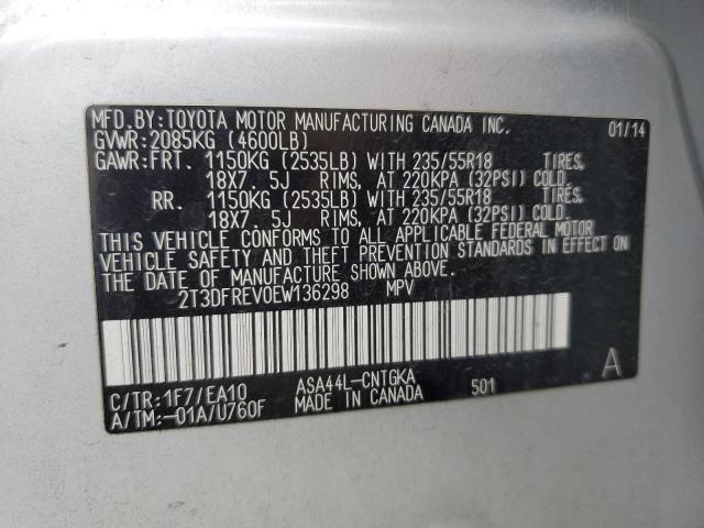 Photo 12 VIN: 2T3DFREV0EW136298 - TOYOTA RAV4 