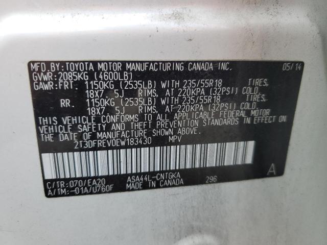 Photo 12 VIN: 2T3DFREV0EW183430 - TOYOTA RAV4 LIMIT 