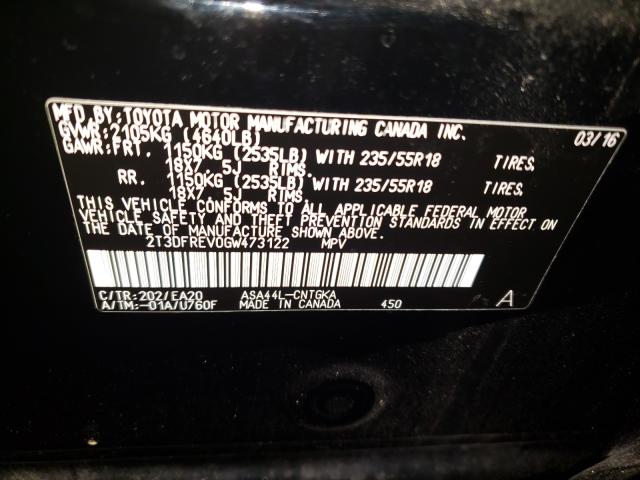 Photo 9 VIN: 2T3DFREV0GW473122 - TOYOTA RAV4 LIMIT 