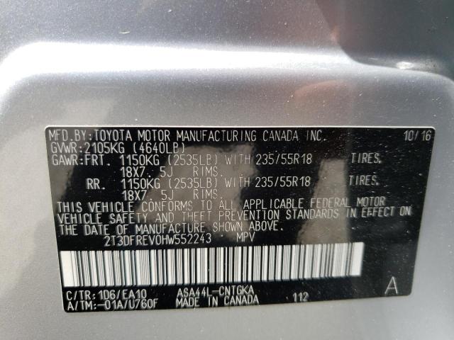 Photo 9 VIN: 2T3DFREV0HW552243 - TOYOTA RAV4 LIMIT 