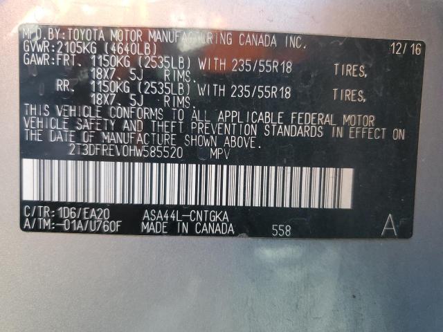 Photo 11 VIN: 2T3DFREV0HW585520 - TOYOTA RAV4 LIMIT 