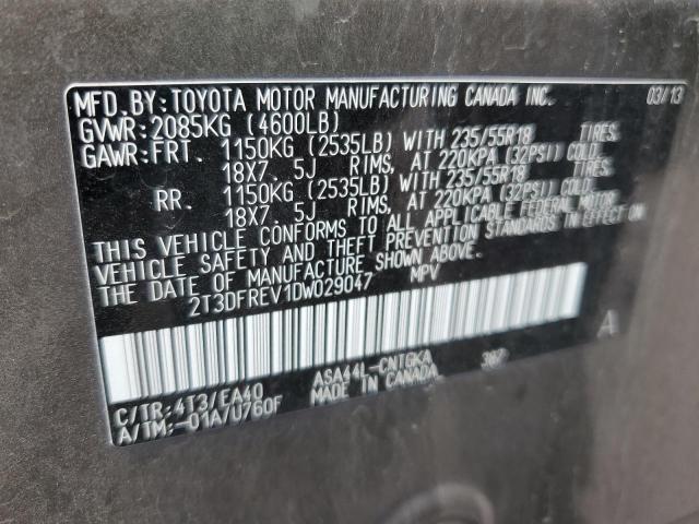 Photo 12 VIN: 2T3DFREV1DW029047 - TOYOTA RAV4 LIMIT 