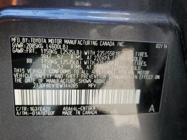 Photo 12 VIN: 2T3DFREV1EW144085 - TOYOTA RAV4 LIMIT 