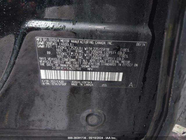 Photo 8 VIN: 2T3DFREV1EW202146 - TOYOTA RAV4 