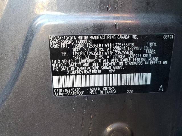 Photo 11 VIN: 2T3DFREV1EW219819 - TOYOTA RAV4 LIMIT 