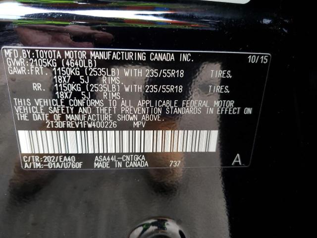 Photo 11 VIN: 2T3DFREV1FW400226 - TOYOTA RAV4 LIMIT 