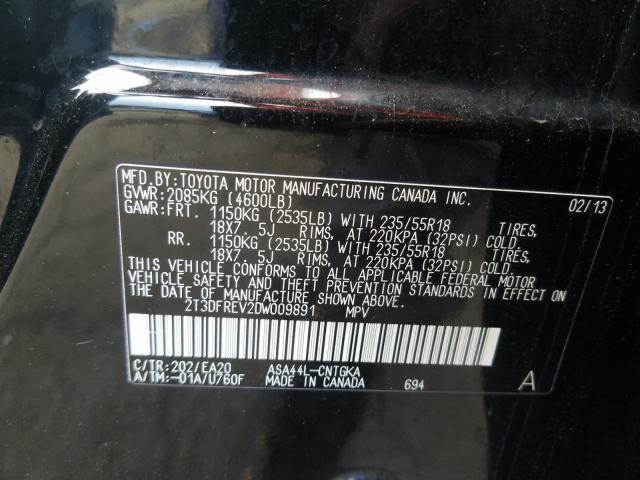 Photo 9 VIN: 2T3DFREV2DW009891 - TOYOTA RAV4 LIMIT 