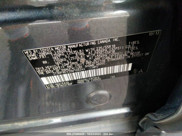 Photo 8 VIN: 2T3DFREV2DW109344 - TOYOTA RAV4 