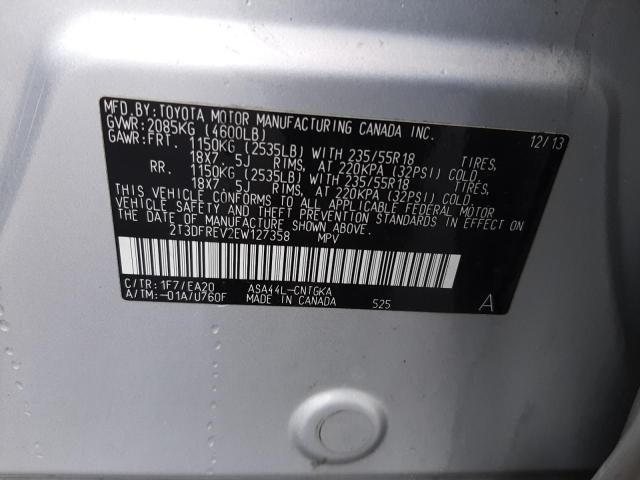 Photo 9 VIN: 2T3DFREV2EW127358 - TOYOTA RAV4 LIMIT 