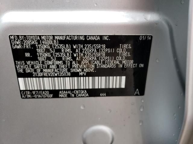 Photo 13 VIN: 2T3DFREV2EW135038 - TOYOTA RAV4 LIMIT 